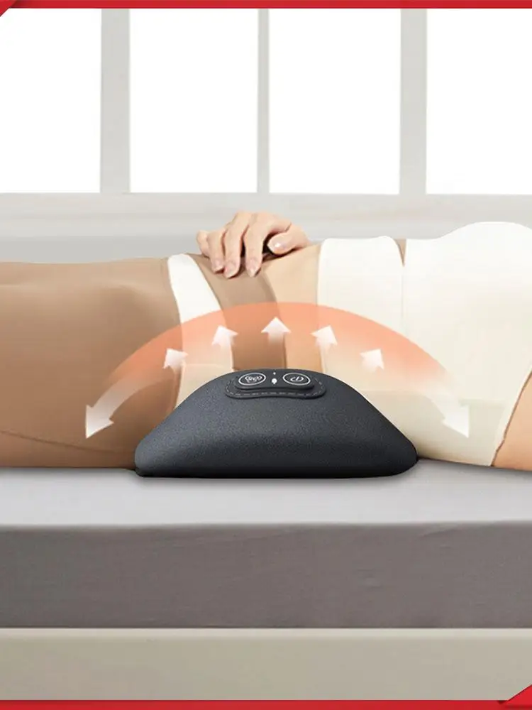 

Электрическая подушка для поясничной поддержки 3 в 1, регулируемая по высоте подушка для поддержки спины с тепловой подушкой для талии для кровати и стула