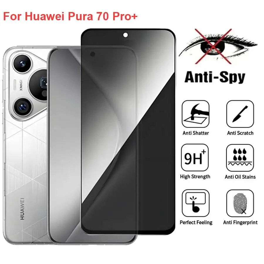 

Pura 70 Pro+ Anti Spy Privacy Tempered Glass Screen Protector Compatible For Huawei Pura70 Pro Plus Phone Film
