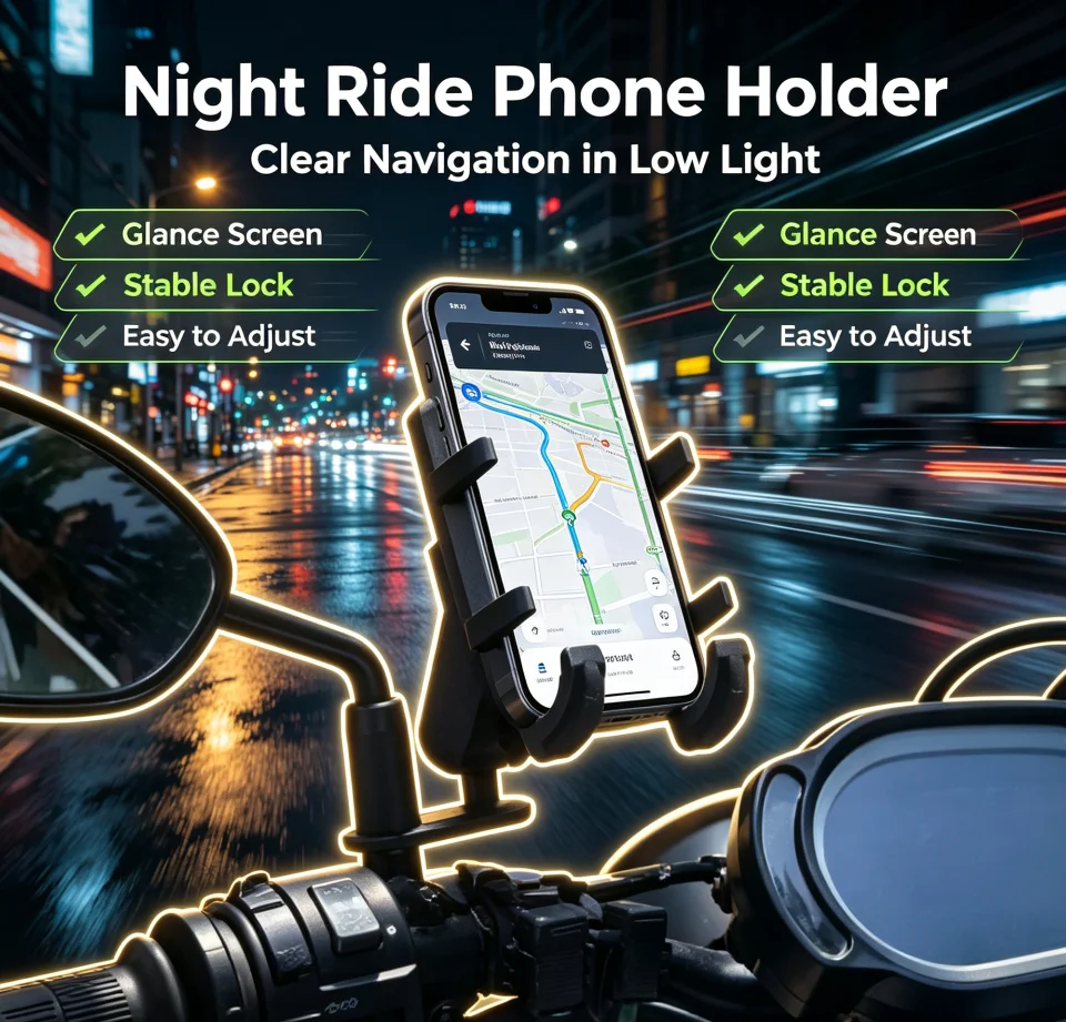 Moto Motorcycle Phone Mount Handlebar Holder Shockproof GPS Bracket Motorbike Scooter Universal Anti-vibration Smartphone Clamp