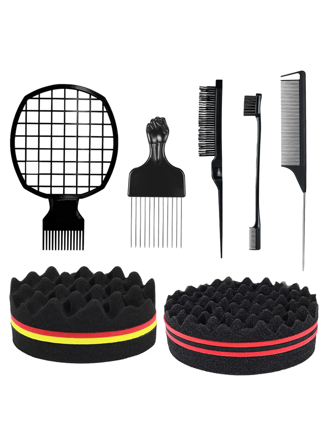 

6pcs hairstyle design kit,suitable for thick,curly,natural hair and African hairstyles Special for real hair wigs