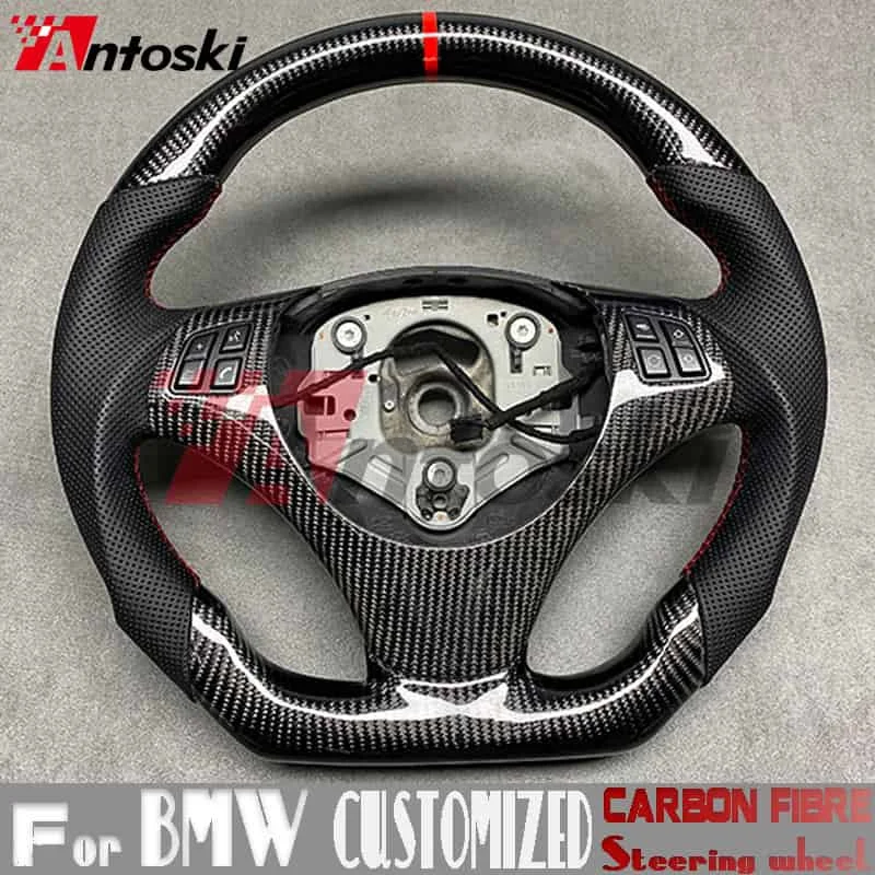 

Индивидуальный руль из 100% натурального углеродного волокна для BMW E90 E91 E92 E93 3 серии 2004-2013, перфорированная кожа