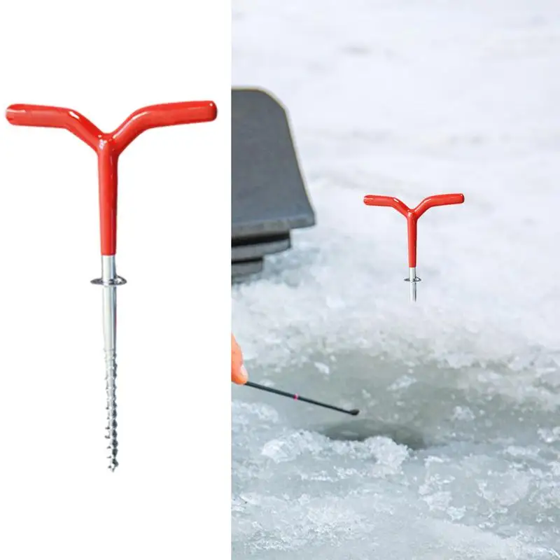 Ice Fishing Tent Stakes Spiral Drill Nails Ice Fishing Shelter Stake Nail Winter tent peg holder Spiral Drill Nails for Camping