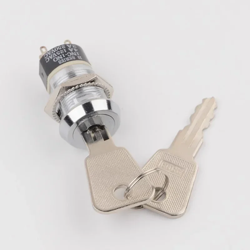 5 Sets 19mm 4Pin Metal Electronic Power Lock Key Switch ON-OFF 2Position DPST A Series 2803 Zinc Alloy Welding Terminal