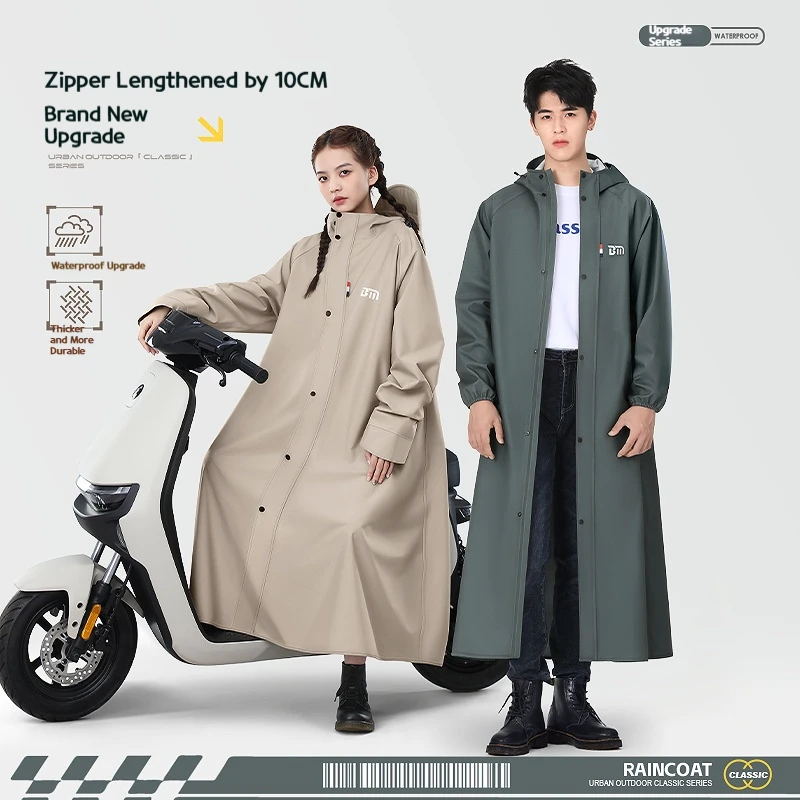 Electric Vehicle Long Full Body Rainstorm Proof Adult External Cycling Single Men's Electric Vehicle Poncho