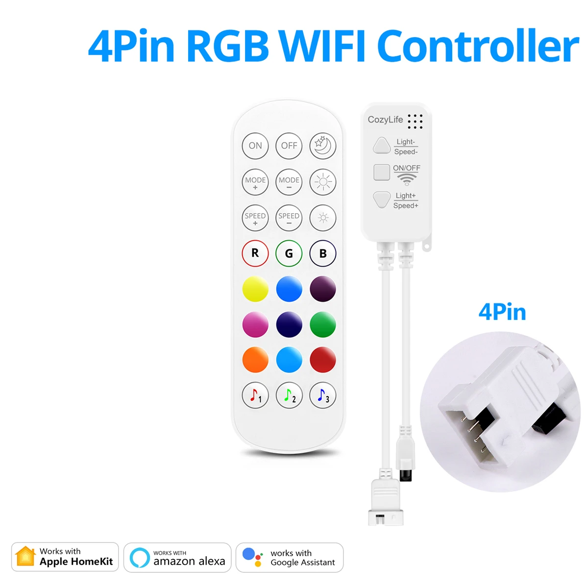 Imagem -06 - Rgb Conduziu Luzes de Tira Lâmpada 12v 5050 2835 Led Controll Tuya Casa Inteligente Alexa Homekit Google Casa Bluetooth Wifi Controlador Interruptor