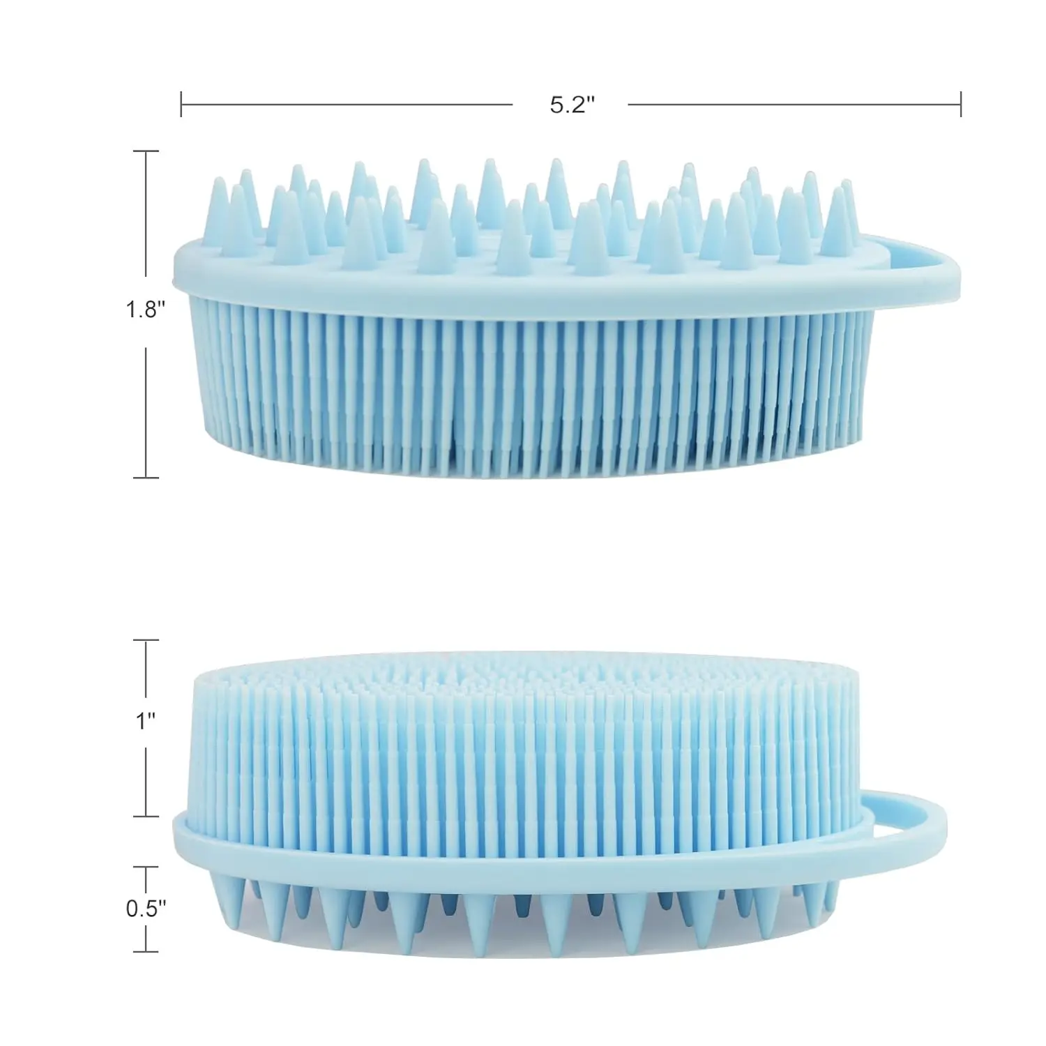 Upgrade 2 in 1 Bath and Shampoo Body Brush, Silicone Body Scrubber for Use in Shower, Exfoliating Body Brush,