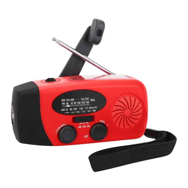 

Portable Hand crank radio Headphone Jack Reading Light Solar Panel Survival Equipment For Home Wilderness Preparedness Camping