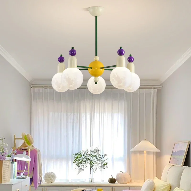 Lampada a sospensione in vetro bianco di fascia alta anello in metallo colorato lampada a sospensione dinamica di bellezza per Foyer ristorante camera da letto negozio lampadina G9