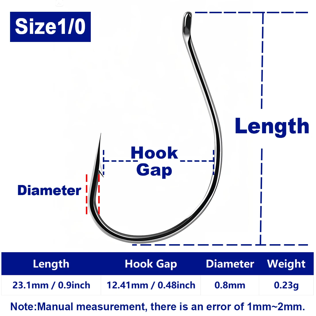 FishTrip 50–200 Stück Drop Shot-Haken für Barschangeln, verrückter Haken aus Kohlenstoffstahl, Kurbelwurm, Widerhaken, Angelzubehör
