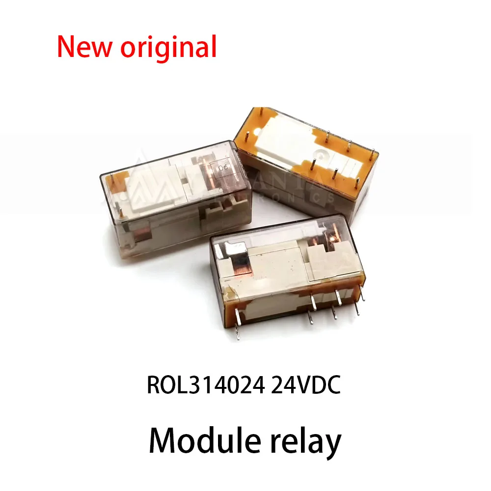 (5pcs) 100% New relay ROL314024 24VDC16A/250VAC 8-pin module relay