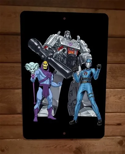 Evil 80s Villains Skeletor Commander  Metal Wall Sign Poster