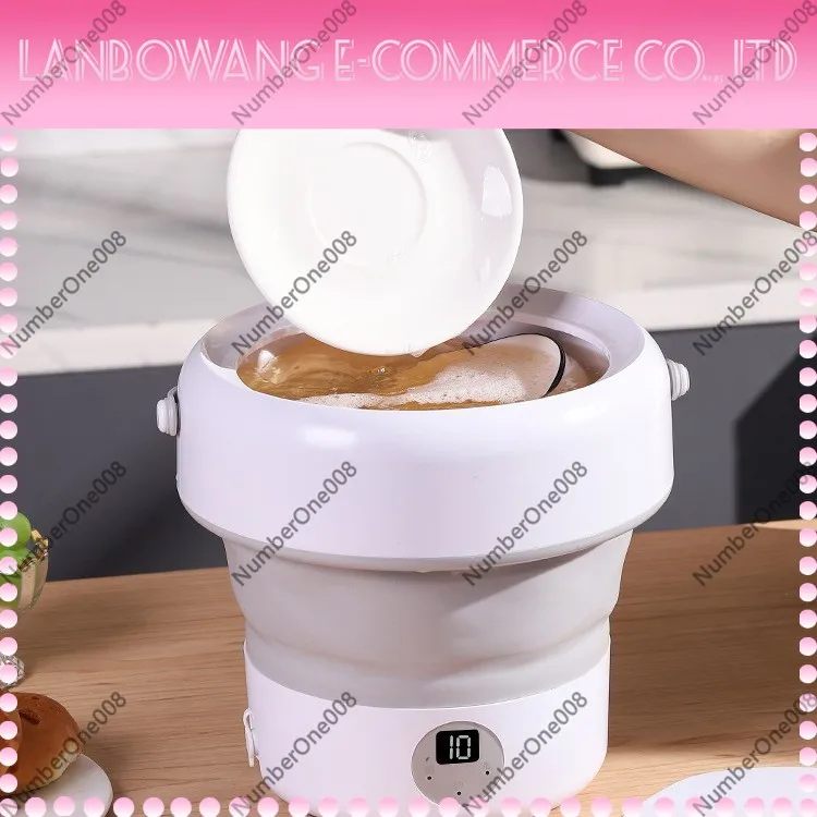 Folding Mini Turbine Dishwasher Portable Ozone Blue Light Cleaner No Installation Countertop Fruit Vegetable Washer