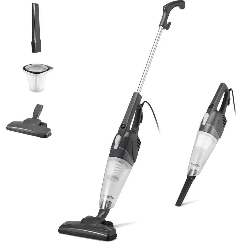 Lightweight 2 in 1 Corded Stick Vacuum Converts to Handheld with Washable Filter Crevice Tool 300W