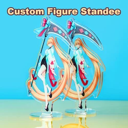 Personalizado Anime Figura Stand, Placa modelo de acrílico claro, Decoração de mesa, Photo Standing Sign, Chaveiro Padrão, Presentes personalizados para fãs