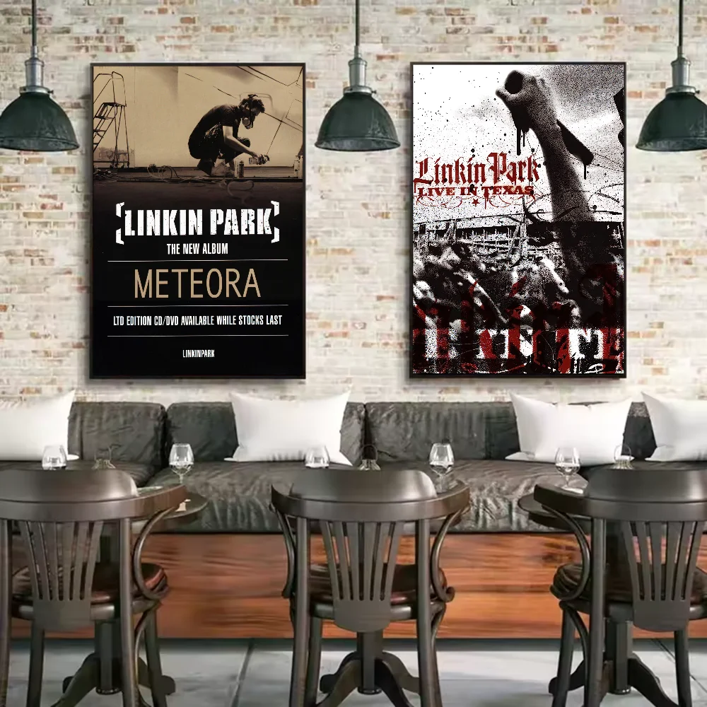 Band L-Linkin P-Park Poster Keren HD Seni Dinding Lengket Tahan Air Rumah Ruang Tamu Kamar Tidur Bar Dekorasi Estetika