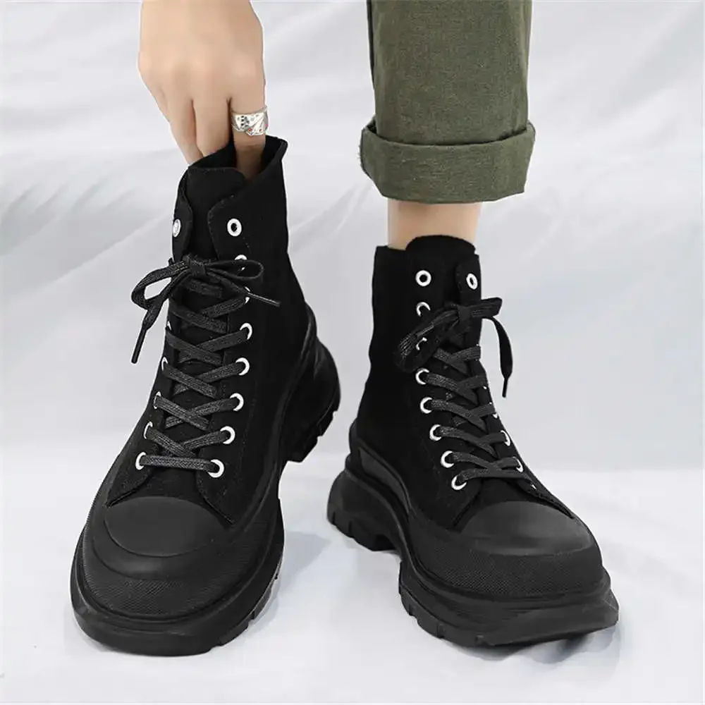 Hi Tops High-cut Man's Summer Walk Boots Gray Shoes High Sneakers Husband Sports Festival Sapato Gifts Top Quality Buy