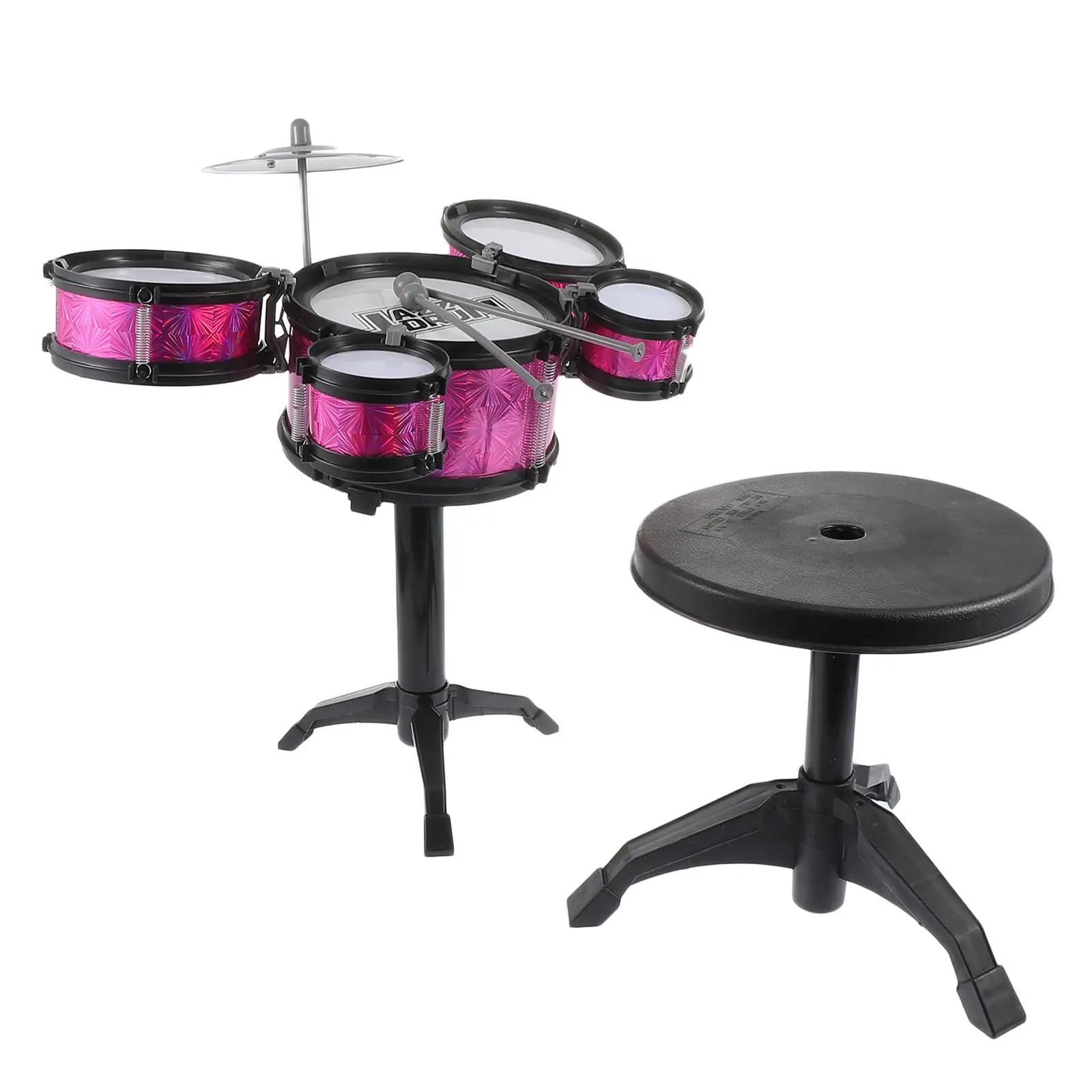 Juguetes de tambor de Jazz simulados, instrumento Musical educativo para bebés, cabezal de tambor PVS de plástico ABS para niños pequeños, accesorios de Metal seguros para niños