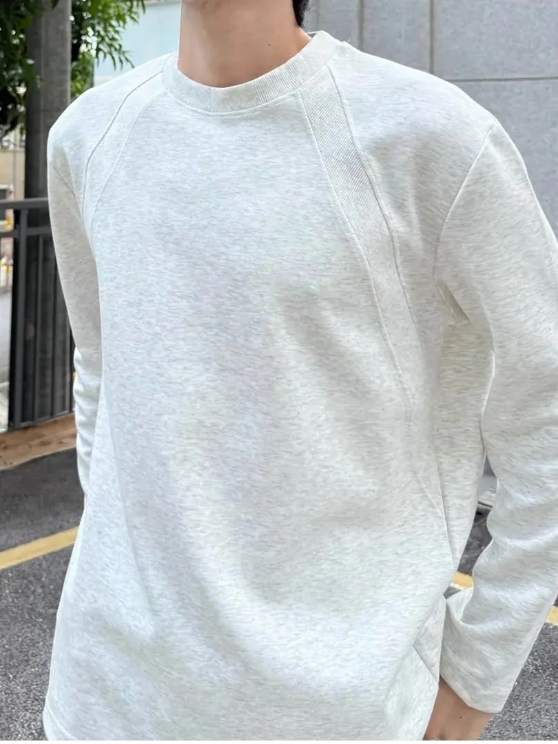 

Свитшот унисекс больших размеров в американском стиле с декоративными вставками, высококачественный, осенне-зимний, с длинным рукавом, базовая футболка