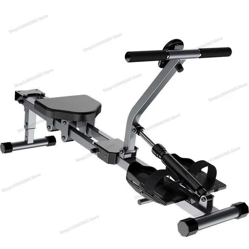 Rameur hydraulique silencieux pliable à une ou deux barres pour la maison, équipement de fitness à domicile