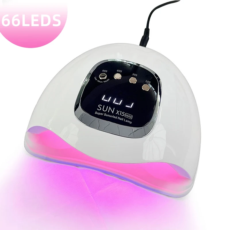 SUN X 15 MAX Nail Drying Lamp 66 LEDs UV LED Nail Dryer Manicure Machine For Nails Gel Polish Dryer With Smart Sensor Nail Salon