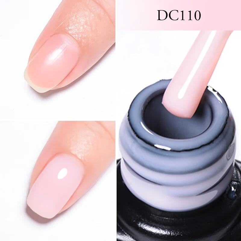 Milky Jelly White Rubber Base Gel Polish Nude Color Semi Permanent Soak Off UV LED Self-leveling Gel Varnish Manicure Nails Art