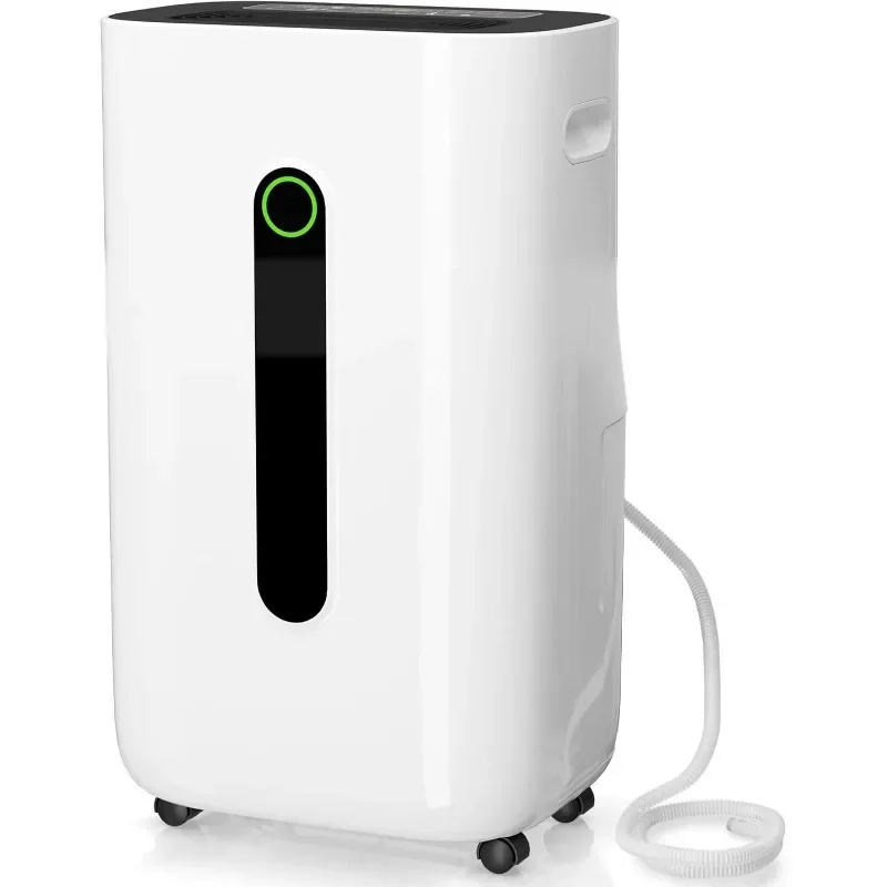 

Dehumidifier for Basements and Homes with Drain Hose, Water Tank, Smart Humidity Control, Double Protection