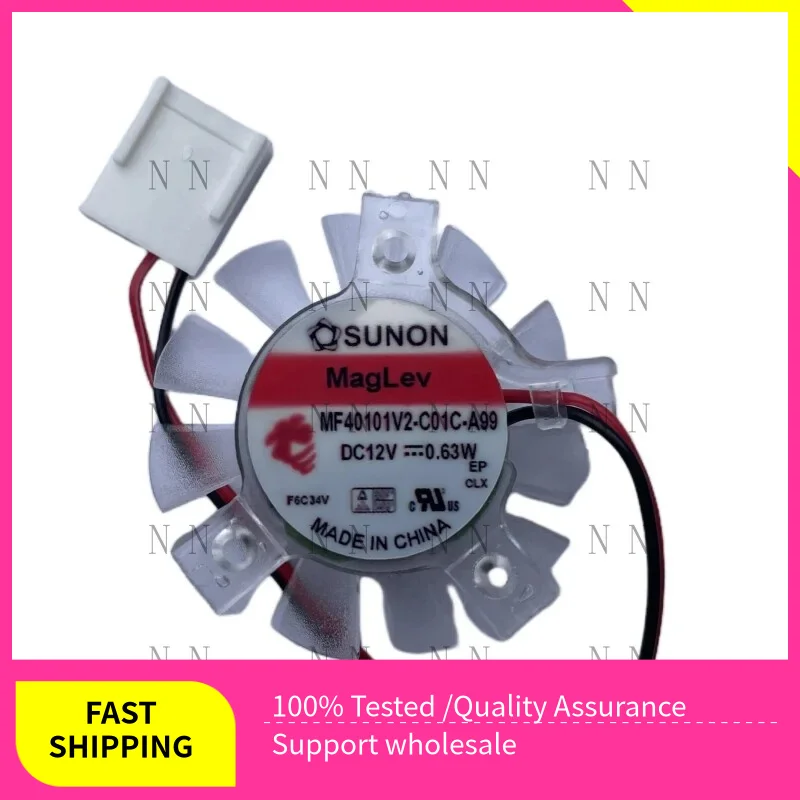 GGT   NEW for SUNON MF40101V2-C01C-A99 37MM Pitch 20-26-26MM Graphics Card Silent Fan