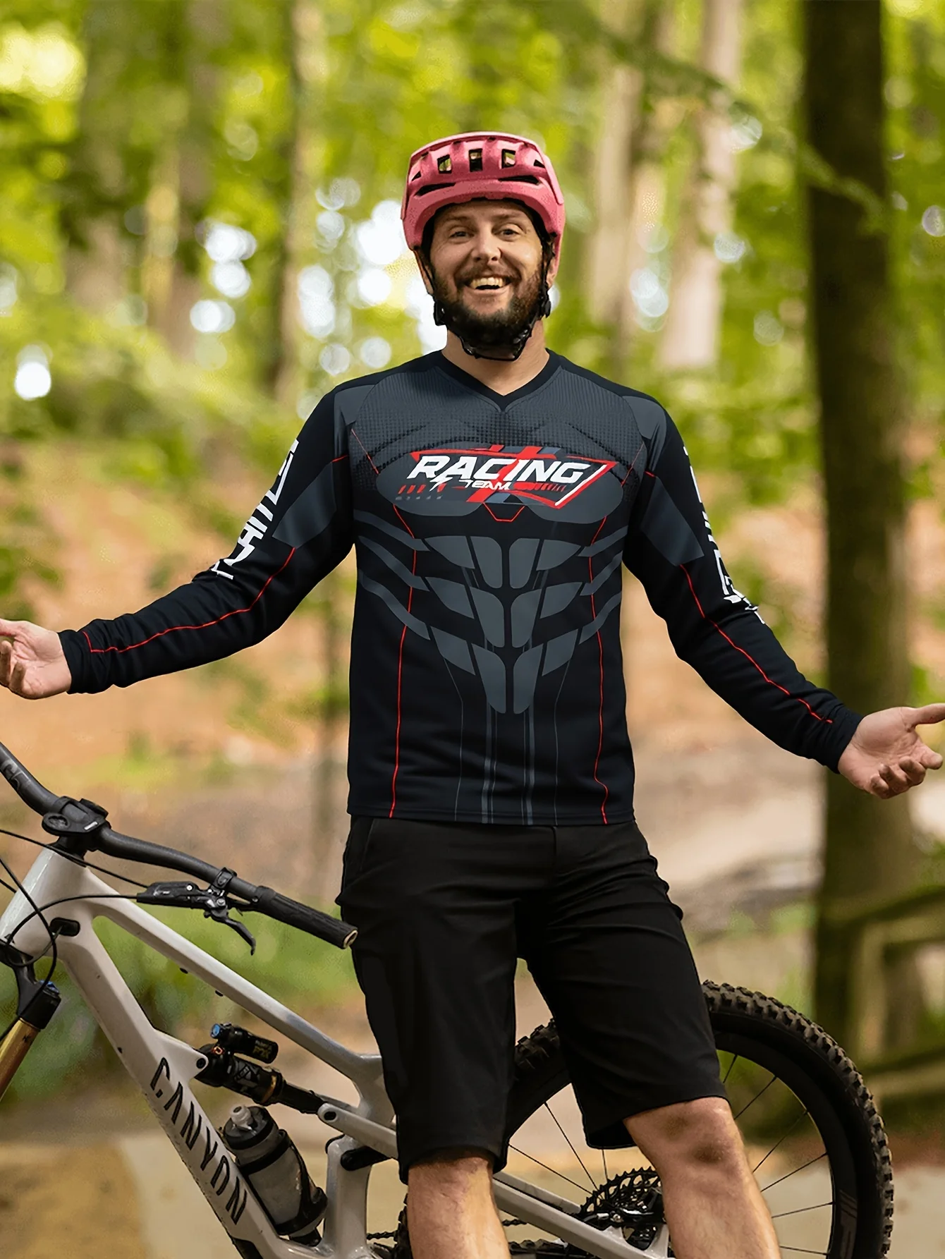 2026 Fashion Print Mountain Bike Jersey Long Sleeve Shirts Lightweight Anti‑Sweat Offroad Motocross BMX Cycling Sport Wear