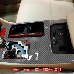 For Lexus GS 2006-2011 Interior Central Control Panel Door Handle 5D Carbon Fiber Stickers Decals Car styling Accessorie