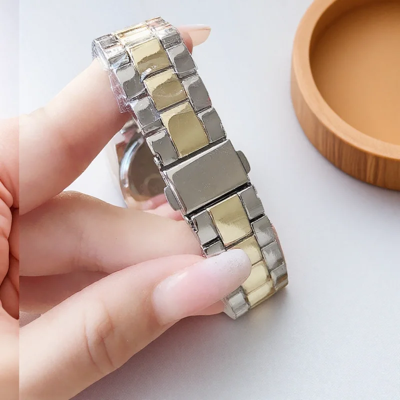 Роскошные женские часы из нержавеющей стали, модные женские наручные часы-браслет с календарем, элегантные женские кварцевые часы, подарок