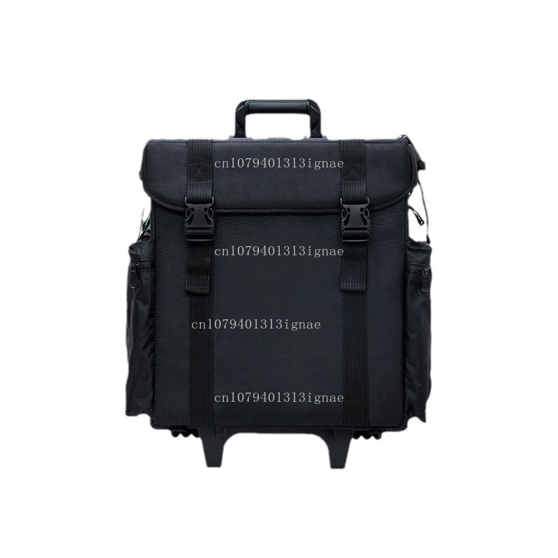 Universal Wheel Oxford Brush Rod Cosmetic Case Nylon Cloth Large Capacity Tattoo Embroidery Toolbox