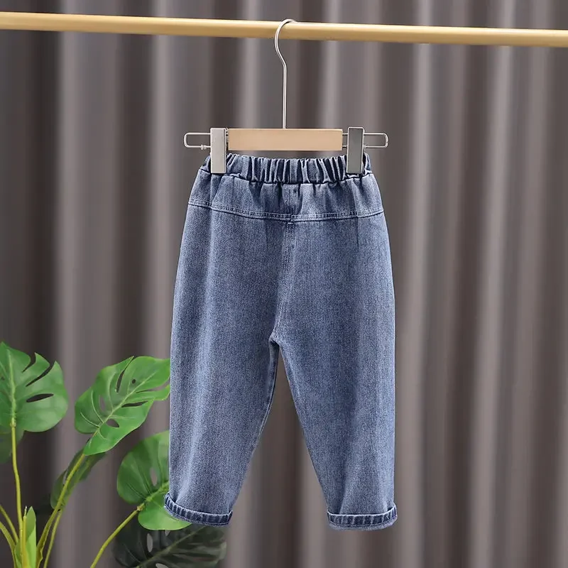 2023 Spring Kids High Quality Boys Girls Fashion Holes Children Jeans for Boys Casual Denim Pants Toddler leggings 0-5 Years