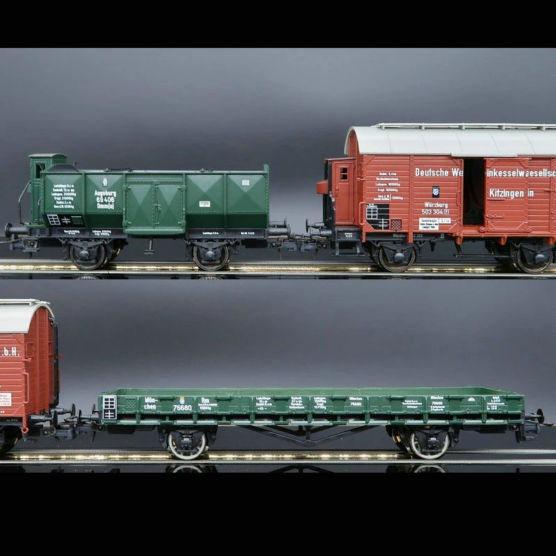 ROCO Train Model HO Type 1/87 77028 Bavarian First-generation Truck Compartment Exquisite Three-section Group Train Toy Gift