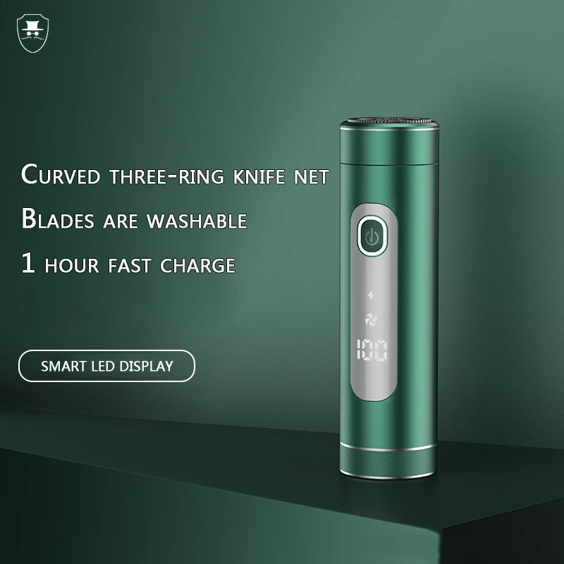 ماكينة حلاقة كهربائية للرجال MOTAWISH 9D ماكينة حلاقة صغيرة للسفر قابلة للشحن محمولة متعددة الوظائف للرجال