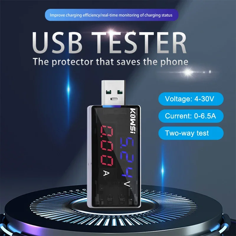 USB Current Voltage Capacity Tester Volt Current Voltage Detect Charger Capacity Tester Meter Mobile Power Detector Battery Test