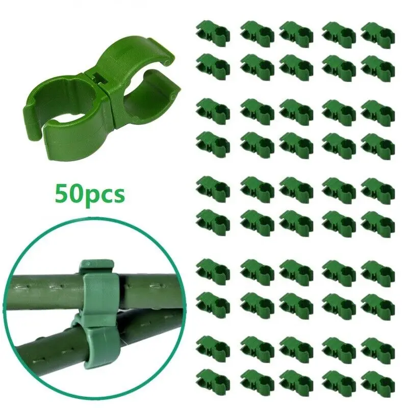 

50pcs Plant Support Fixed Connector Plastic Clip Fixed Bracket Climbing Pergola Connector Gardening Vine Climbing Frame Fastener