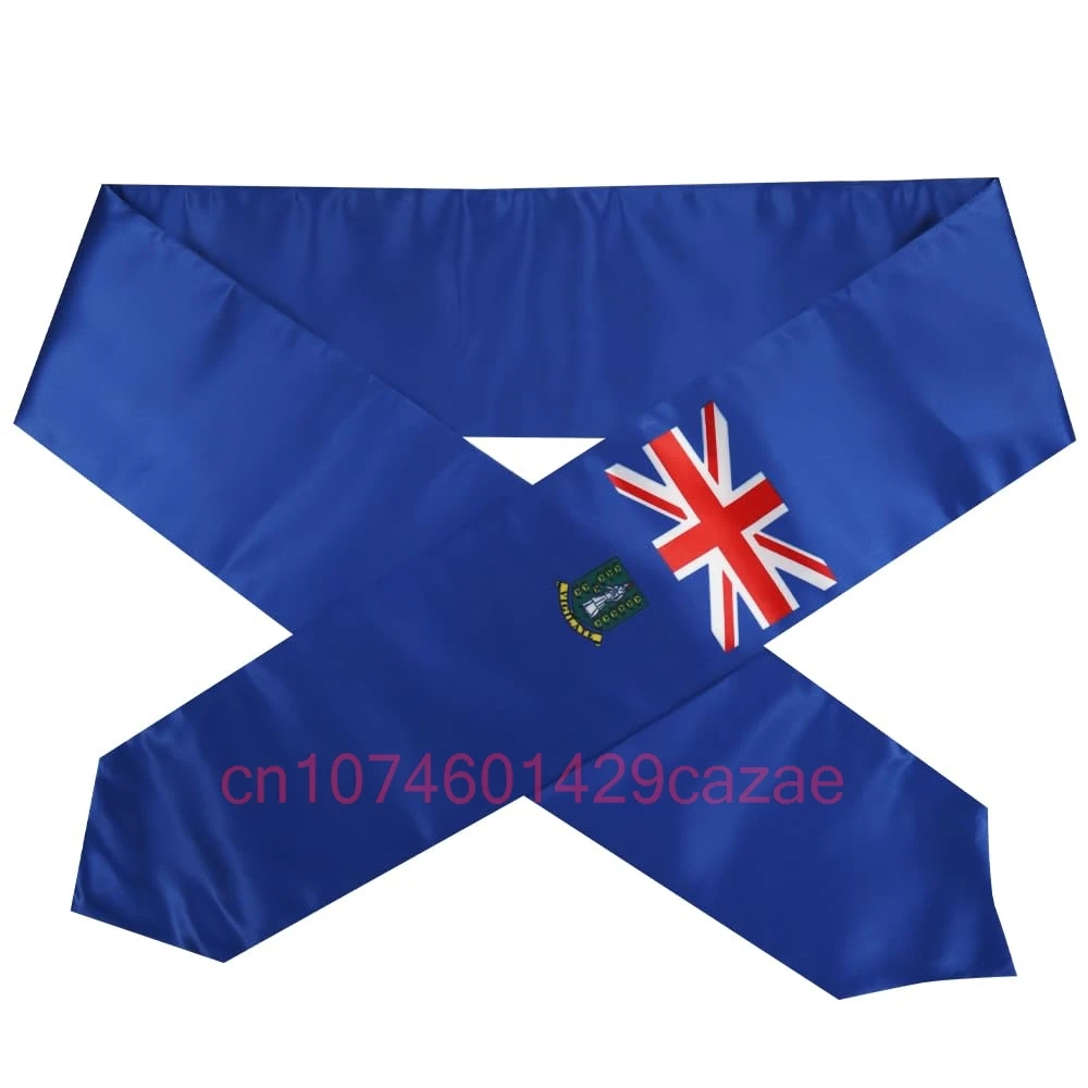 The British Virgin Islands Flag 180*15CM Graduation Sash Stole Scarf Double Sided for Study Aboard International Students