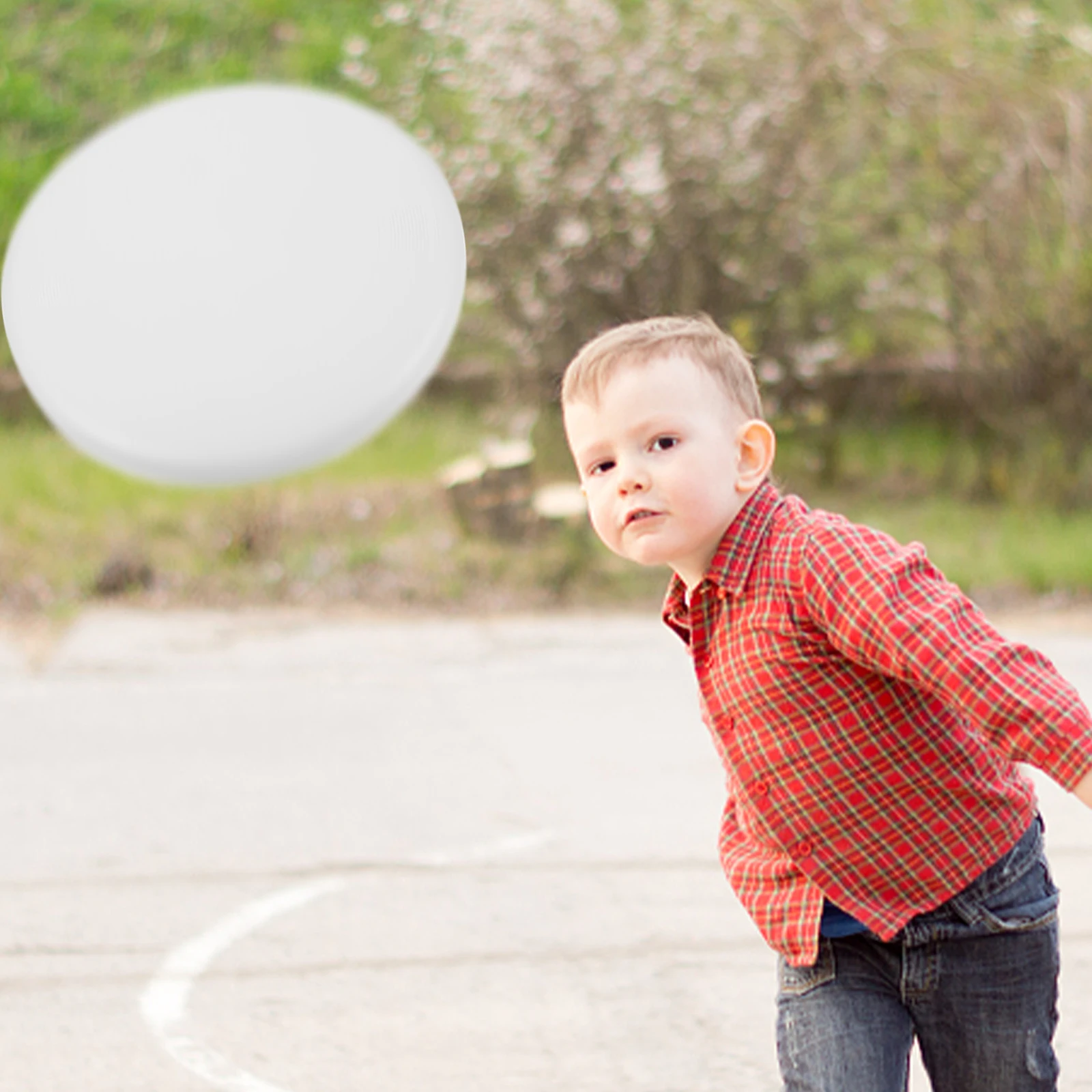 

Outdoor Sports Flying Disc Durable Plastic Round For Kids Adults Interactive Yard Beach Play Portable