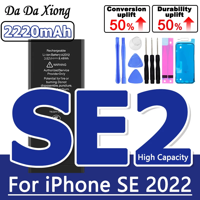 SE 2th High Capacity 2220mAh Battery For iPhone SE 2020 SE2 Batteries + Tools