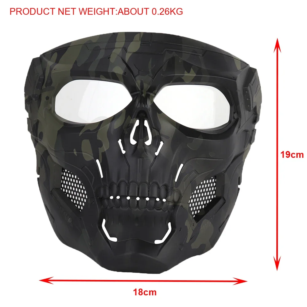 Máscara Airsoft Calavera – Protección Completa con Gafas - imagen 3