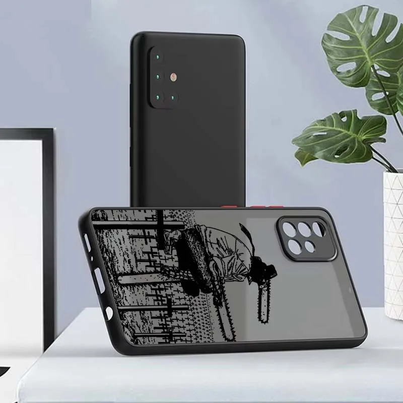 الفاخرة بالمنشار رجل الفن لسامسونج A73 A72 A71 A55 A54 A53 A52 A51 A35 A25 A15 A14 5G متجمد شفافة جراب هاتف