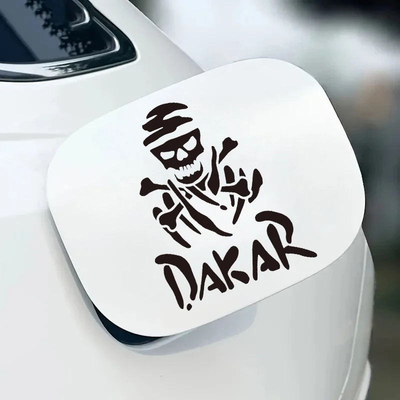 1pc Dakar Rally Skull Vinyl Sticker, Cool Decal for Car Truck Motorcycle Laptop Decor, Holiday Gift