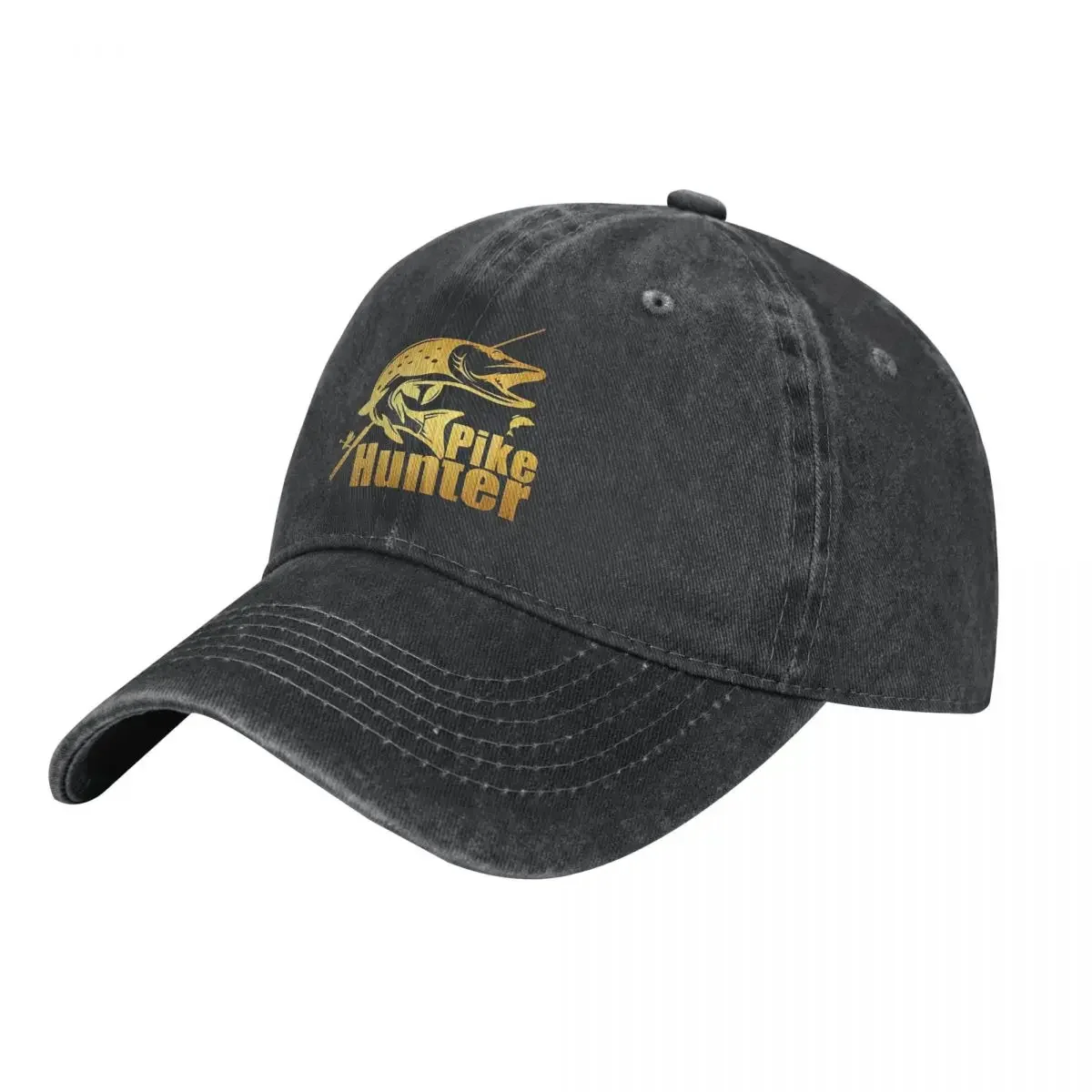 Pure Color Dad Hats Pike Hunter Fishing Bite Women's Hat Sun Visor Baseball Caps Peaked Cap