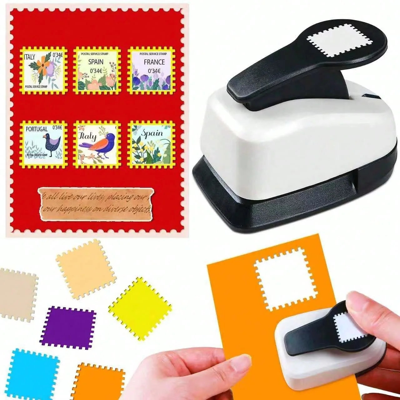 

1-Inch Stamp Punch Cutter Tool – Portable for Paper Arts, Card Making & Scrapbooking