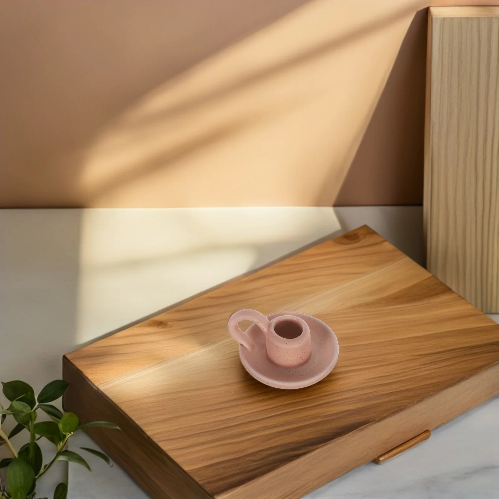 

2Pcs Ceramic Holder Vintage Style with Handle for Living Room Desktop Stand Decor Home Interior Decoration