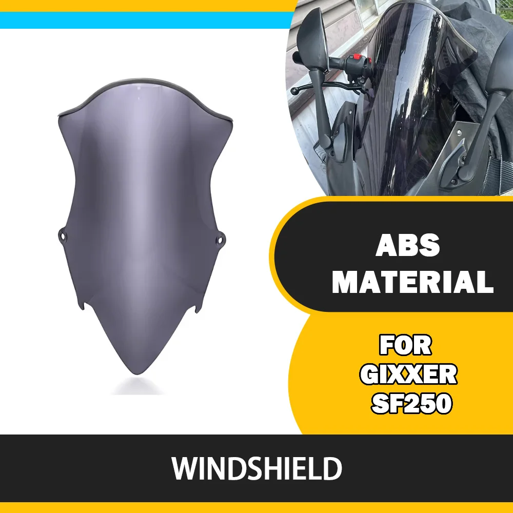For GIXXER SF250 250SF Motorcycle Double Bubble Windshield Deflector Protector Wind Screen deflector plate windshield deflector
