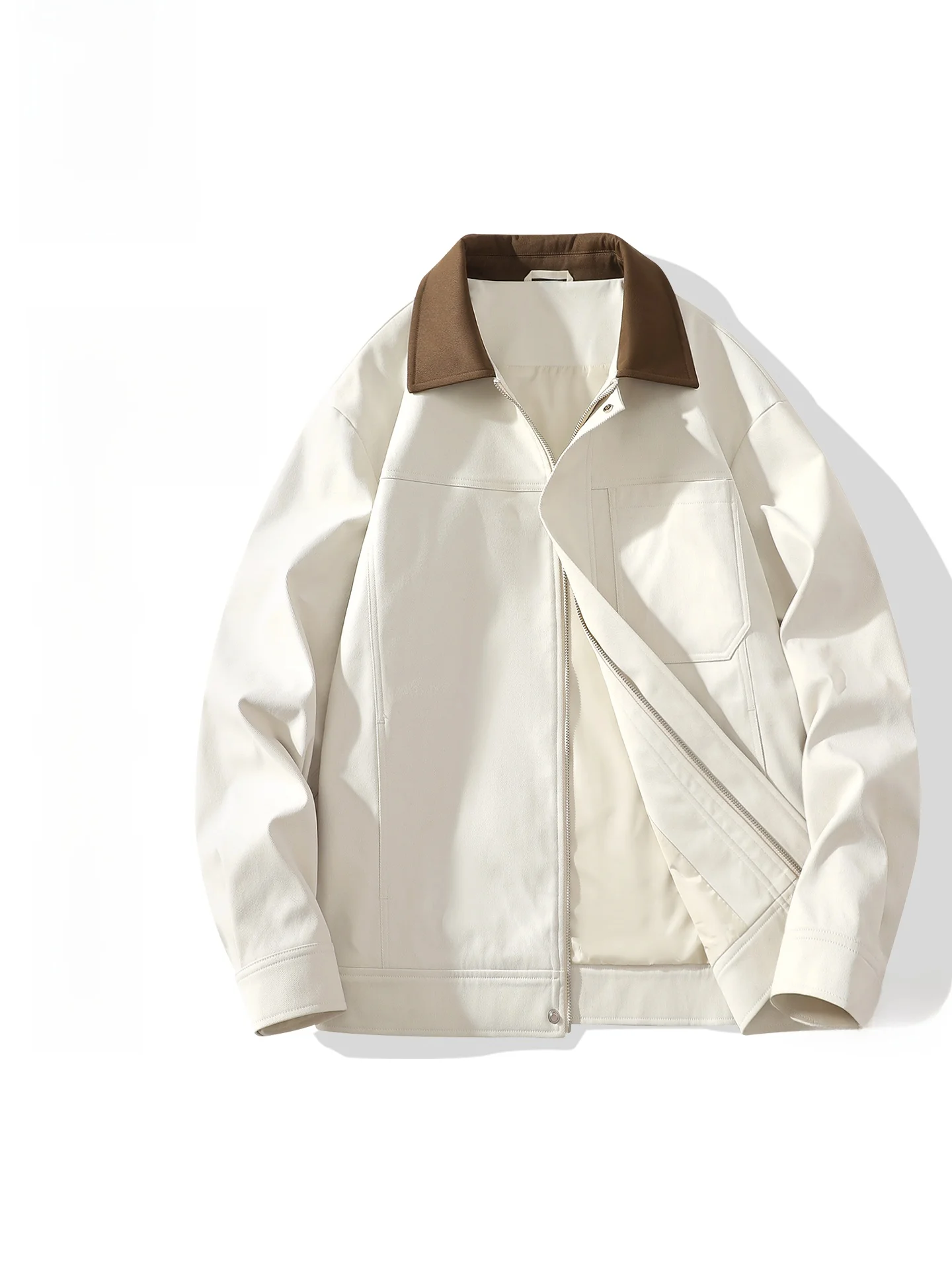 

Loose Fit Monkey American Trendy Brand Jaet Men's Vintage Collar Patchwork Spring Outerwear Casual Polyester Fiber