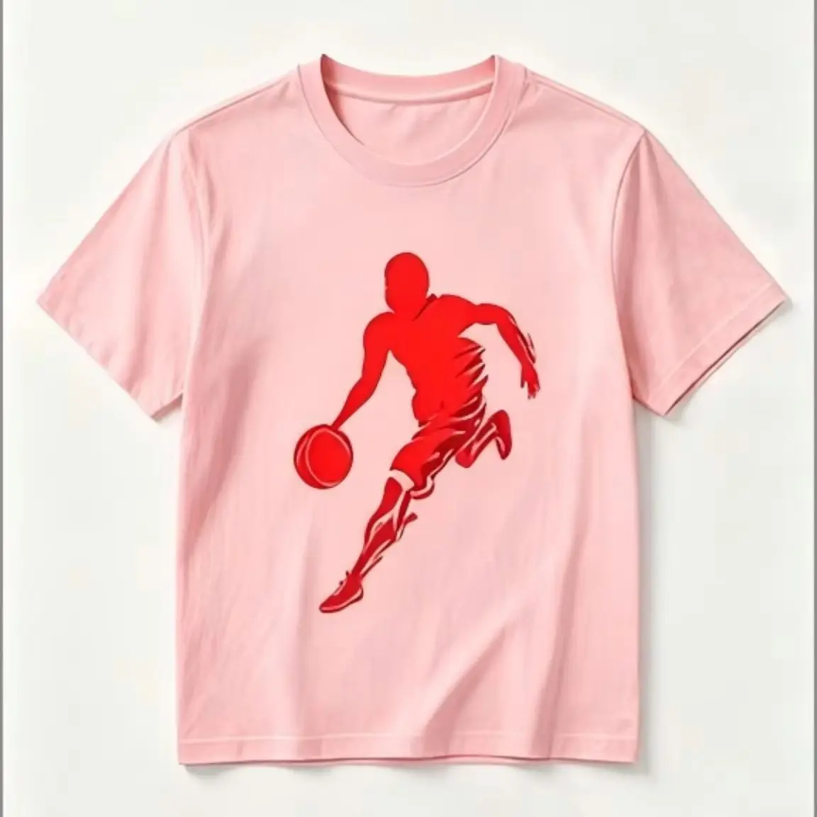 Basketball Silhouette Graphic Tee Sports Athlete Streetwear Hip Hop Unisex Soft Short Sleeve Casual Workout Daily Basic Top