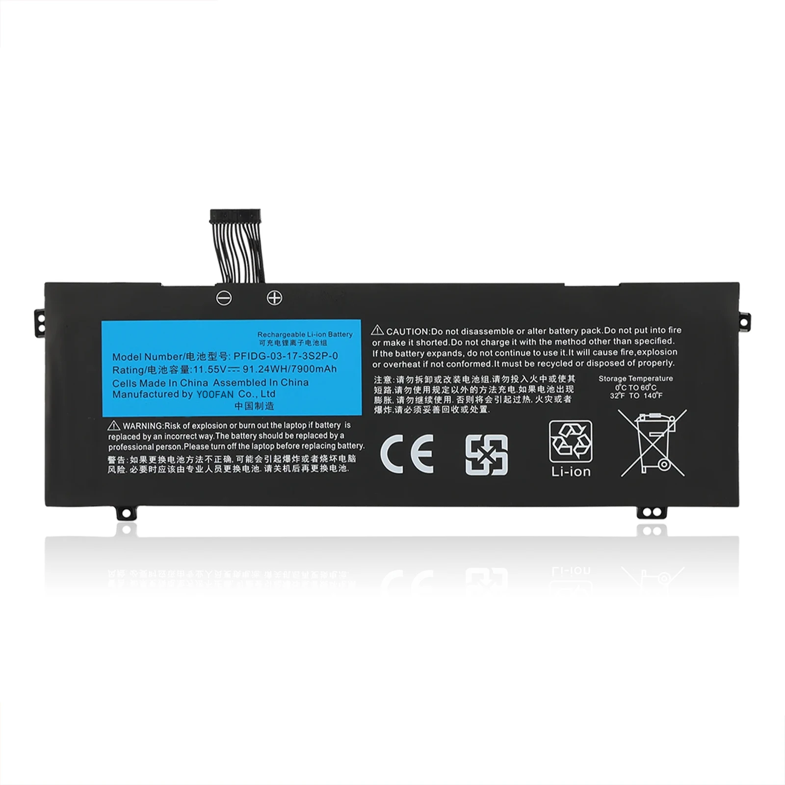 YOOFAN Batería de PFIDG-03-17-3S2P-0 para ordenador portátil, pila para Getac S2 UMI Air S1 Plus, para MECHREVO Code 01 Air II image 4