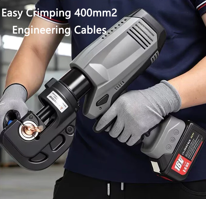 Electric Hydraulic Wire Crimping Pliers BL-400 Cable Terminal Crimping Machine High-Speed Brushless Motor Digital display